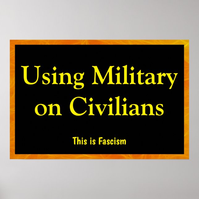 Poster Usando Militar em Civis (Frente)