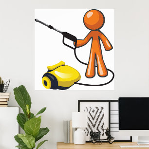 Poster Usando Uma Lava De Pressão