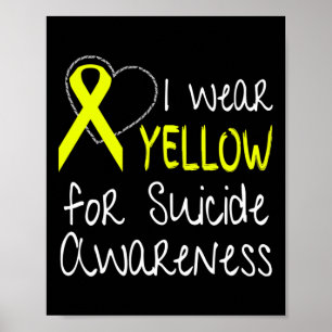 Poster Usar Amarelo Para A Fita De Sensibilização Por Sui