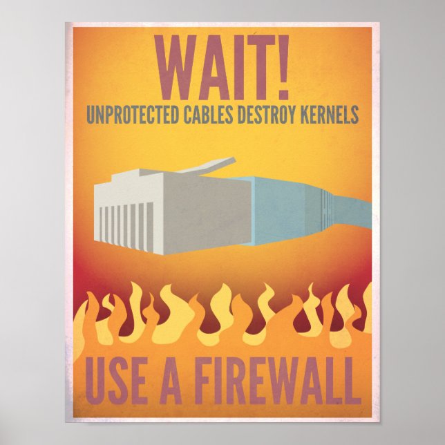 Póster Usar um firewall (Frente)