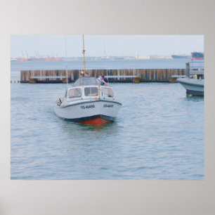 Póster USCG 40 opinião dianteira do barco do pé grandes