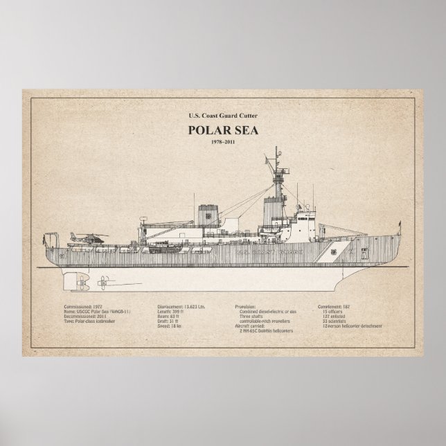 Poster USCG Cutter Polar Sea wagb-11 - SBD (Frente)