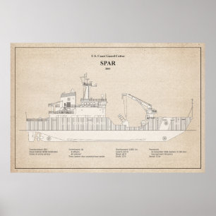 Poster USCG Cutter Spar wlb- 206 - SBD