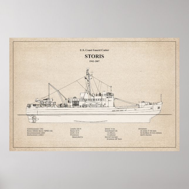 Poster USCG Cutter Storis wmec-38 - SBD (Frente)
