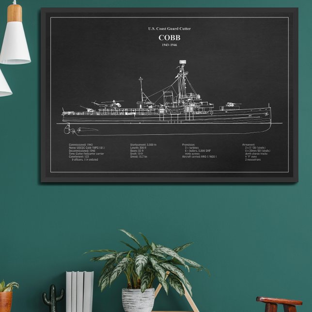 Poster USCGC Cobb wpg-181 - PD (Criador carregado)