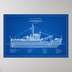 Poster USCGT Evergreen wlb-295 - ABD