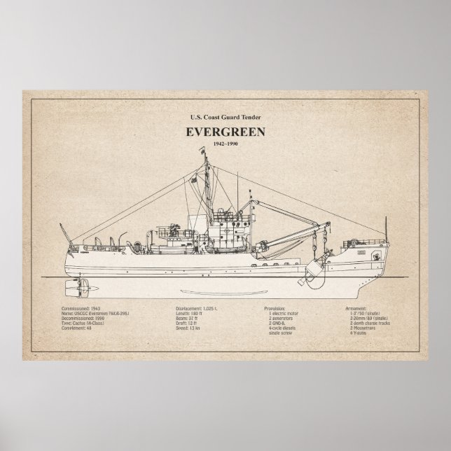 Poster USCGT Evergreen wlb-295 - SBD (Frente)