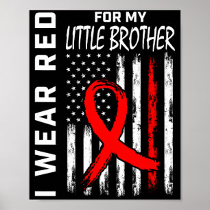 Poster Use Laço Vermelho Irmãozinho Conscientização da Do