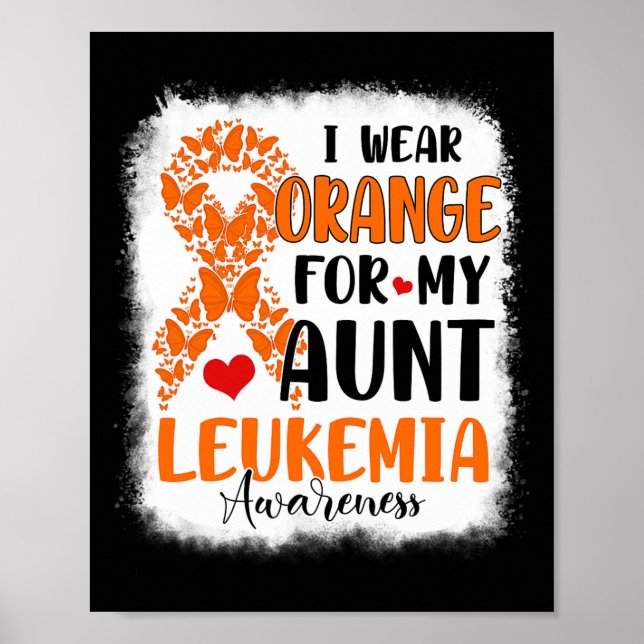 Poster Use Laranja Para O Mês de Conscientização da Leuce (Frente)
