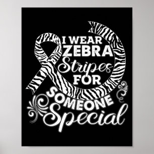 Poster Use Listras de Zebra Para Alguém Especial Câncer