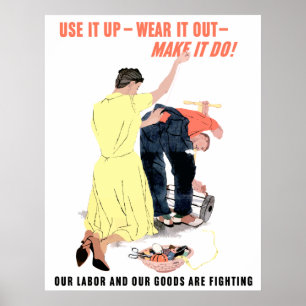 Póster Use-o acima -- Gaste-o -- Faça-o fazer