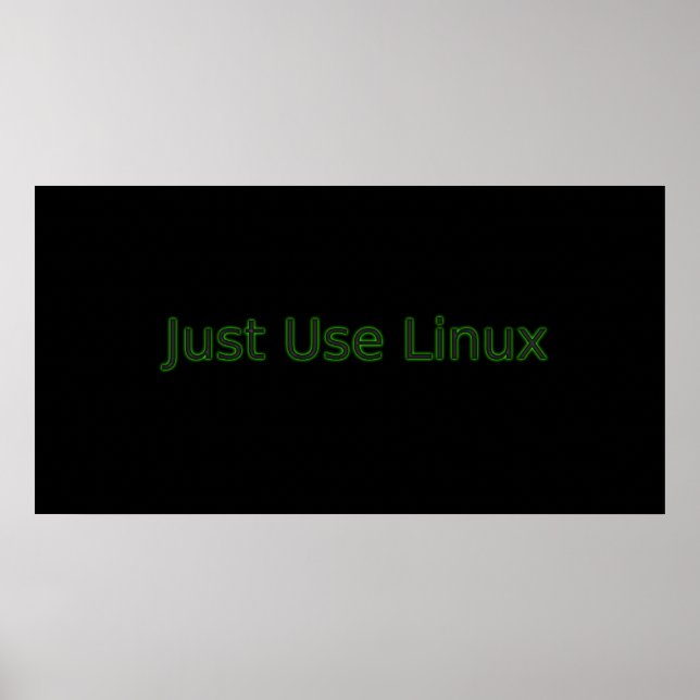Póster Use O Linux Para Fazer Uma Declaração! (Frente)