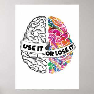 Poster Use Ou Perder - Cérebro Engraçado