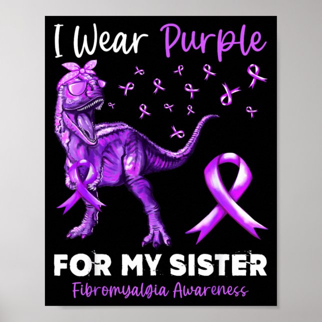 Poster Use Roxo Pela Conscientização da Fibromialgia da I (Frente)