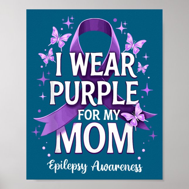 Poster Use roxo pelo mês de conscientização da epilepsia  (Frente)