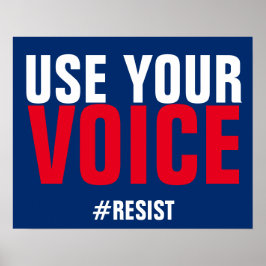 Póster Use Sua Voz Falar Para Resistir Ao Protesto