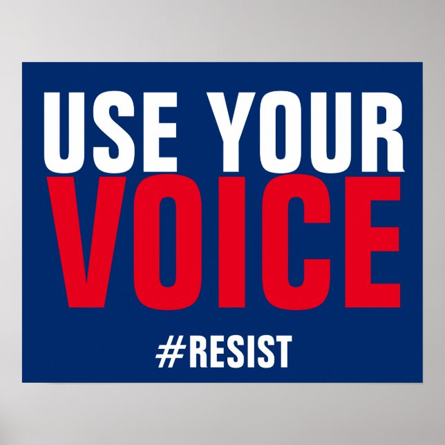 Póster Use Sua Voz Falar Para Resistir Ao Protesto (Frente)