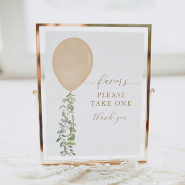 Poster Use um favor para assinar o Chá de fraldas Dourado