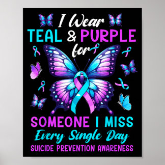Poster Use Verde-azulado Roxo Para Alguém Prevenção de Su