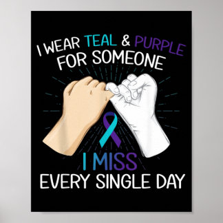 Poster Use Verde-azulado Roxo Por Alguém Que Você Perde T