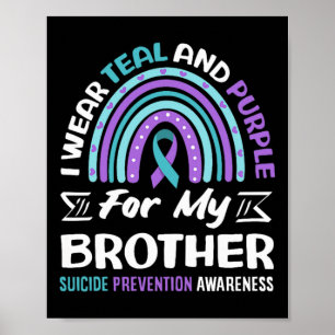 Poster Use Verde Claro E Roxo Para Suicídio De Irmão