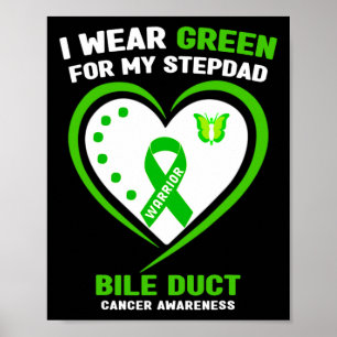 Poster Use Verde Pelo Meu Padrasto Conscientização do Cân