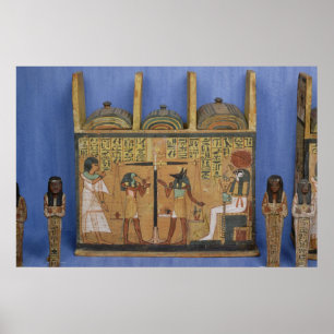 Póster Ushabti casket with a scene of psychostasis