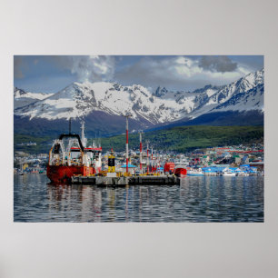 Poster Ushuaia View, Tierra del Fuego Patagonia Argentina