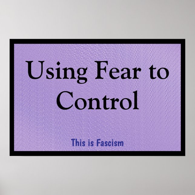 Poster Using Fear to Control (Frente)