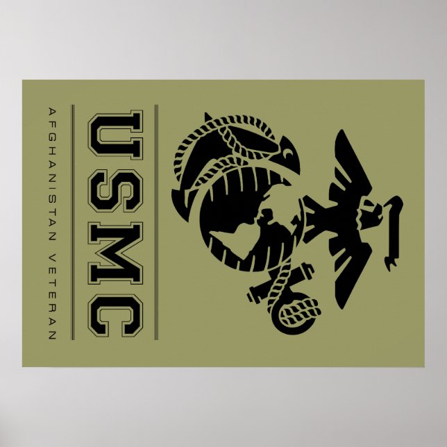 Póster USMC Afeganistão Veterano (Frente)
