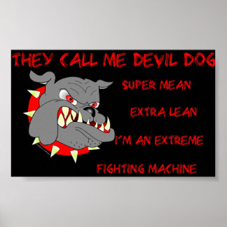 Poster USMC Chamam-me Cão do Diabo