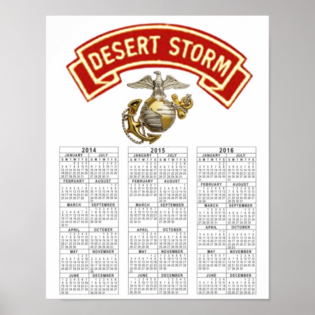 POSTER USMC DESERT STORM VETERAN (Frente)