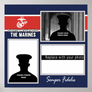 Poster USMC o poucos a colagem orgulhosa da foto