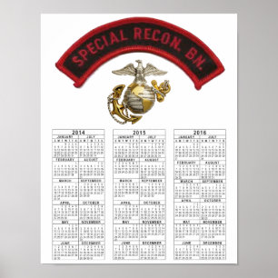 PÓSTER USMC RECON ESPECIAL DO BATALHÃO