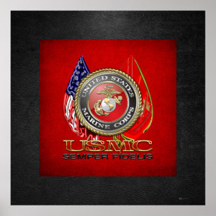 Póster USMC Semper Fi [Edição Especial] [3D]
