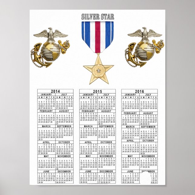 POSTER USMC SILVER STAR (Frente)