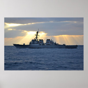 Póster USS Curtis Wilbur (DDG 54)