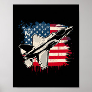 Poster USS Fighter Jet F-35 4 De Julho Homens Mulheres Cr