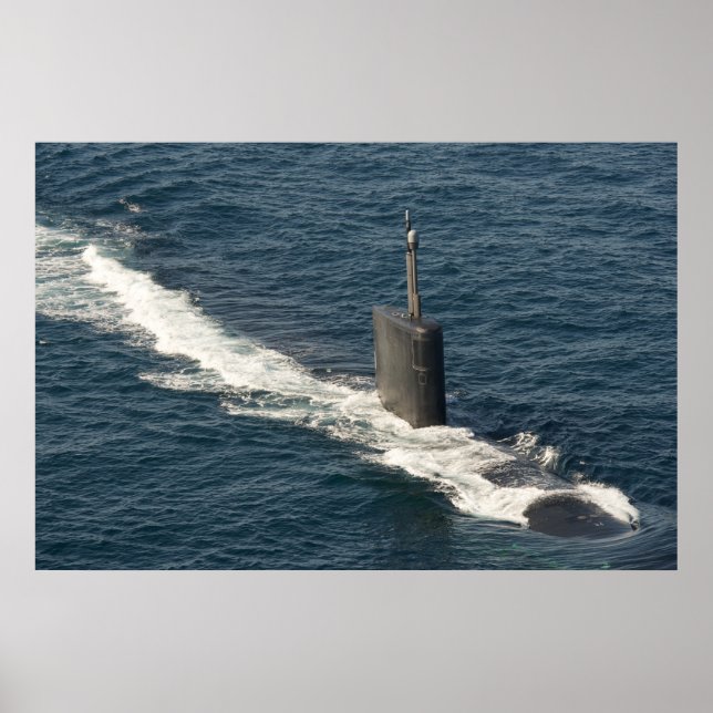 Poster USS Hampton (SSN 767) (Frente)