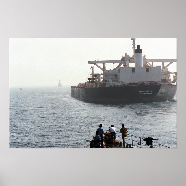 Poster USS Kidd (DDG-993) & U. Bridgeton, Earnest Will (Frente)