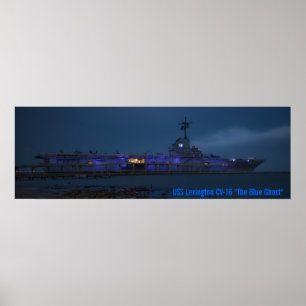 Poster USS Lexington CV-16 "o fantasma azul "