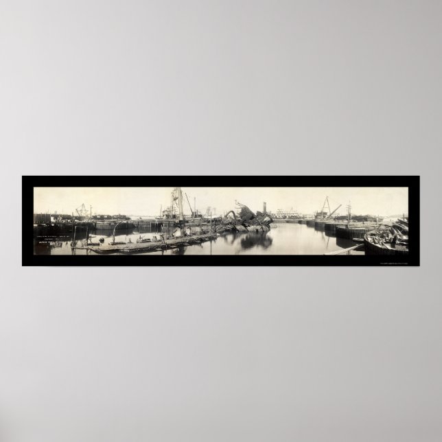 Póster USS Maine Destruction Photo 1911 (Frente)