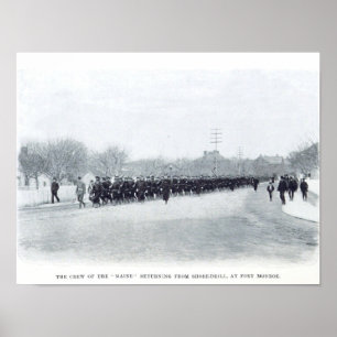 Poster USS Maine on Shore Drill