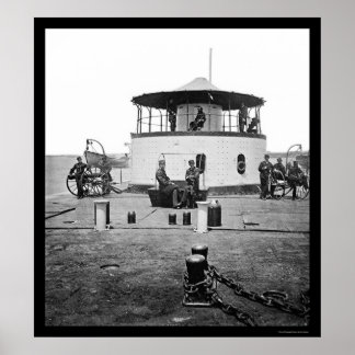 Poster USS Monitor Catability in Charleston Harbor, SC 18