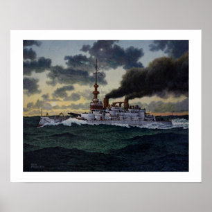 Póster USS Oregon - 1896