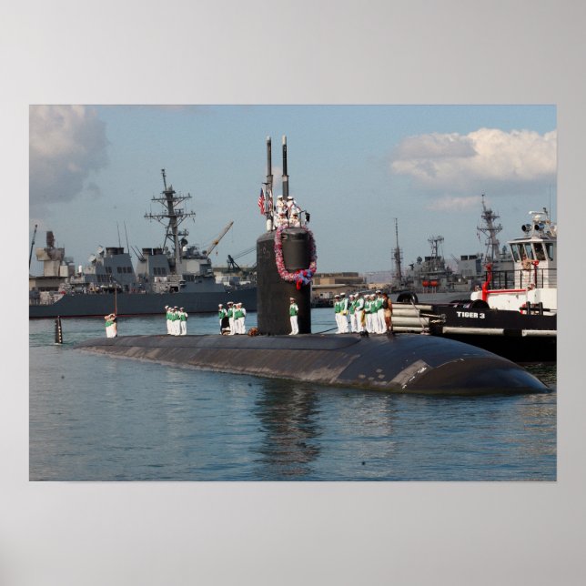 Póster USS Pasadena (SSN 752) (Frente)