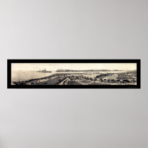 Póster USS Texas na foto 1928 de Havana