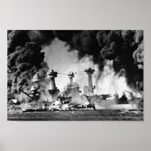 Póster USS West Virginia no Pearl Harbor