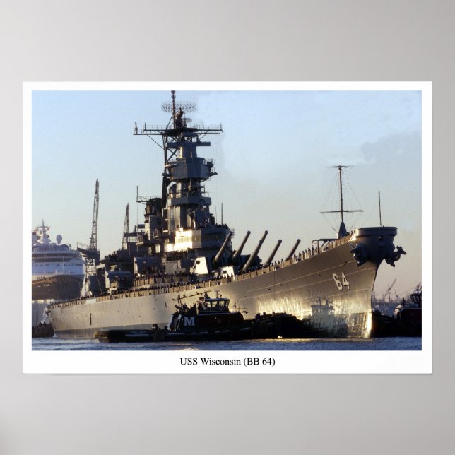 Poster USS Wisconsin (Frente)
