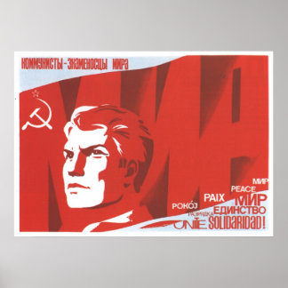 Póster USSR CCCP Guerra Fria União Soviética de Propagand